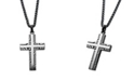 INOX Men's Stainless Steel Damascus Cross Pendant